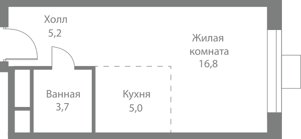 Stellar City Москва — планировка Студия