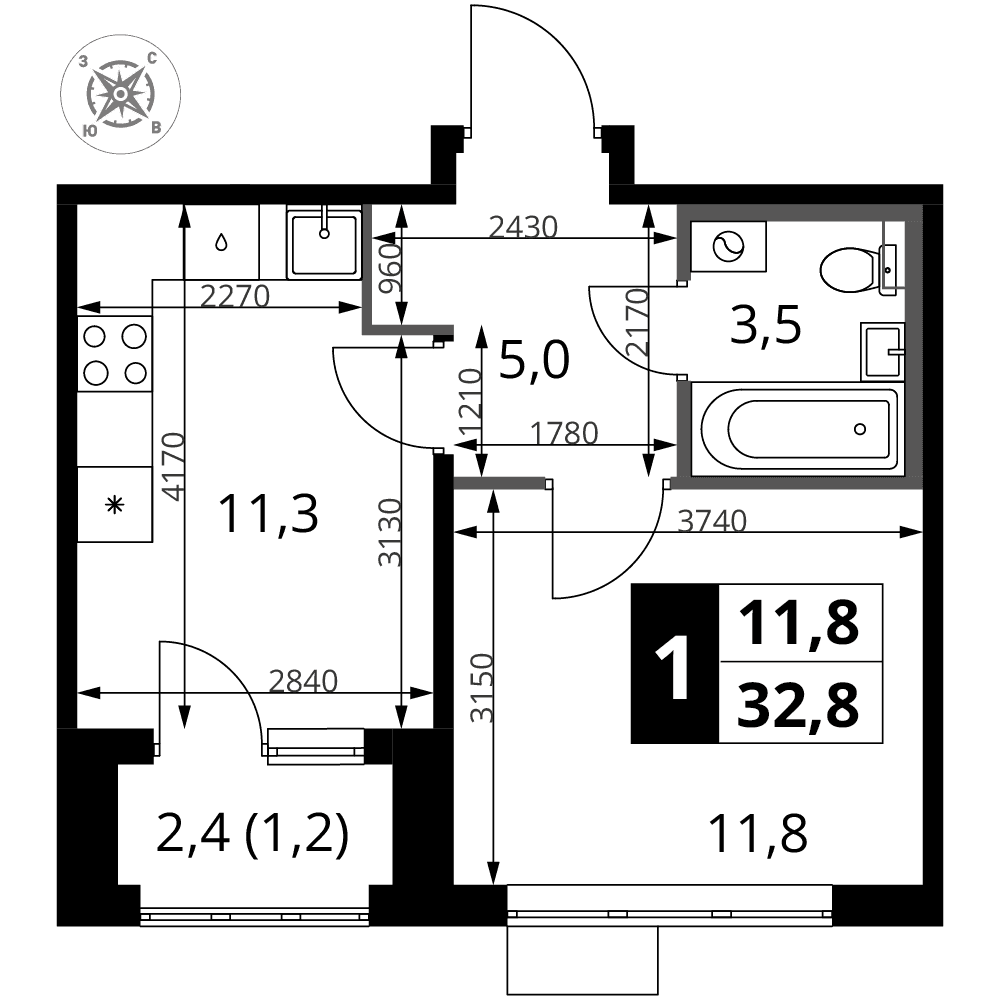 1-й Шереметьевский Химки — планировка 1