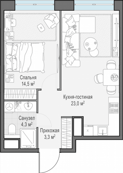 West Garden Москва — планировка 1