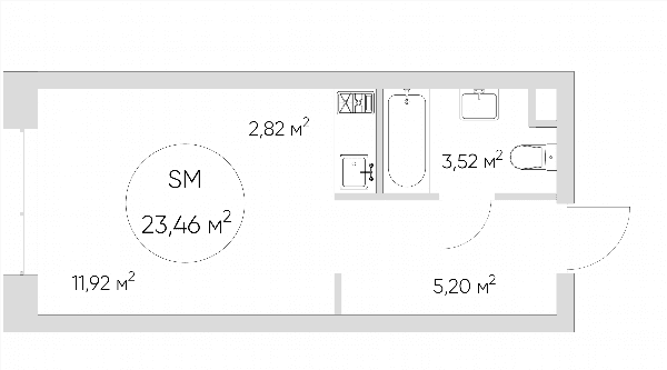 Nice loft Москва — планировка Студия
