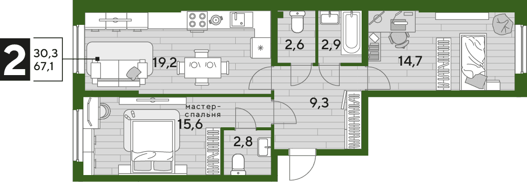 DOGMA PARK Краснодар — планировка 2
