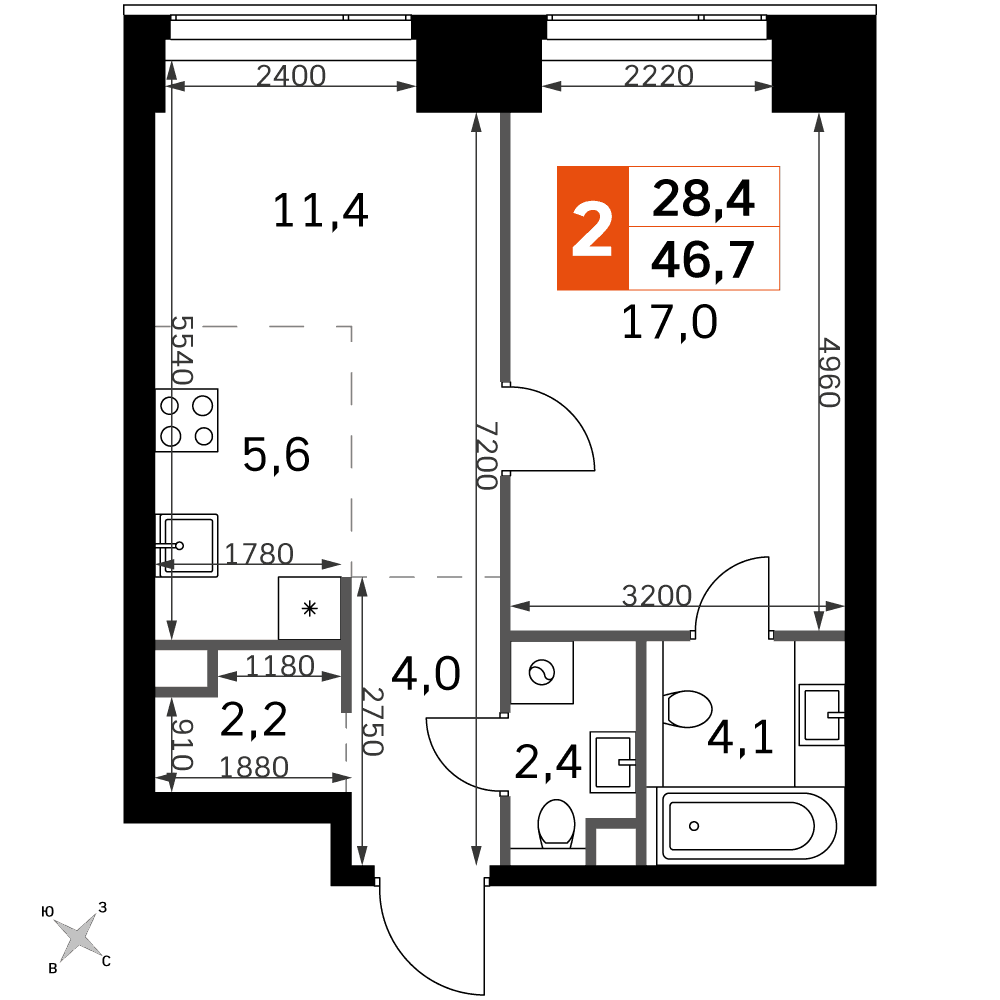 Amber City Москва — планировка 2