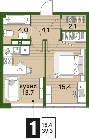 DOGMA PARK Краснодар — планировка 1