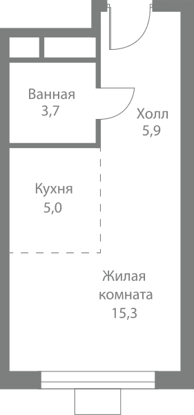 Stellar City Москва — планировка Студия