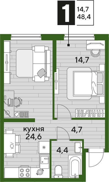 DOGMA PARK Краснодар — планировка 1