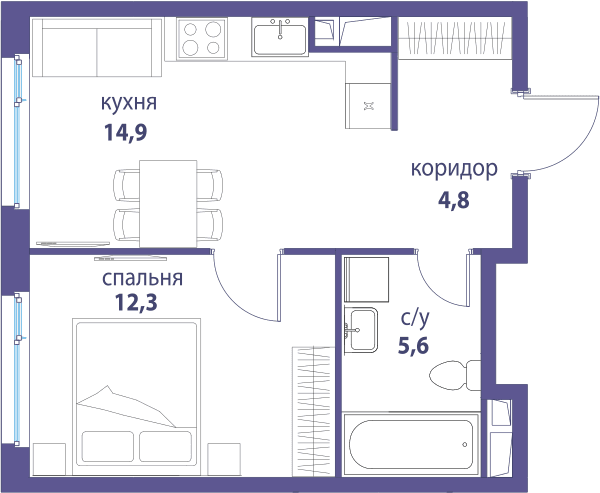 Символ, Независимость Москва — планировка 1