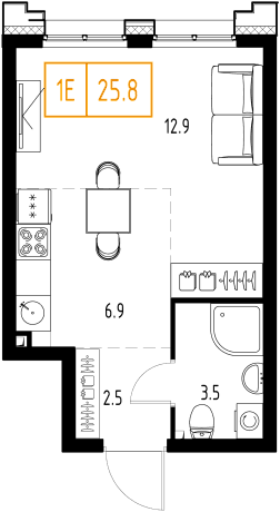 Skolkovo ONE Москва — планировка 1