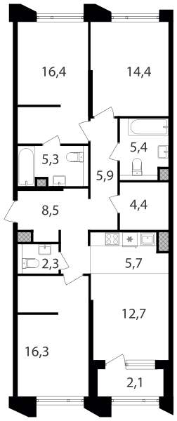 Петровский парк II Москва — планировка 3