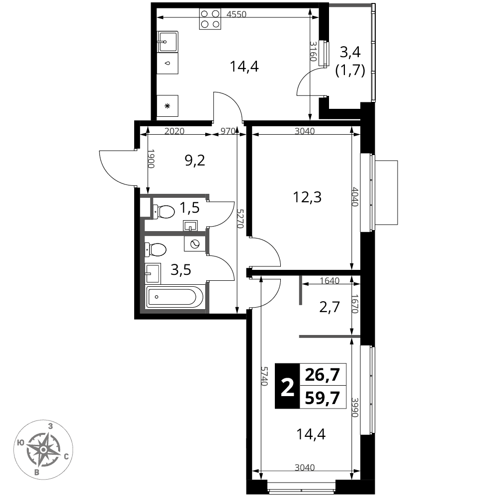 1-й Ясеневский Москва — планировка 2