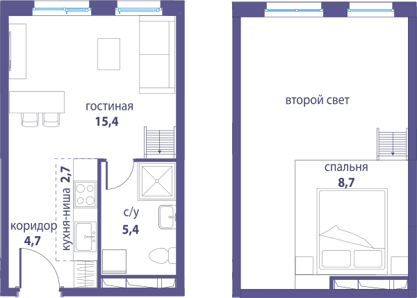 Символ, Независимость Москва — планировка Студия