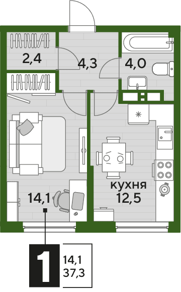 DOGMA PARK Краснодар — планировка 1