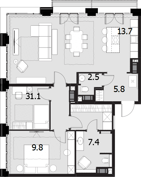 Wellton Gold Москва — планировка 3