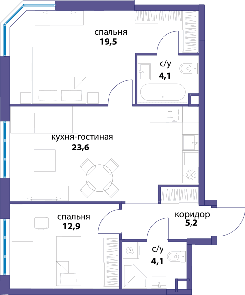 Событие, Событие-3 Москва — планировка 2