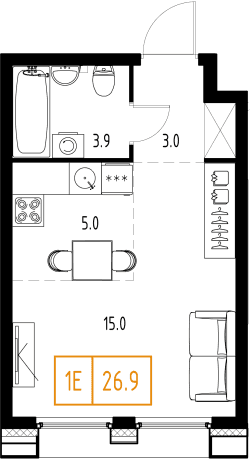Skolkovo ONE Москва — планировка 1