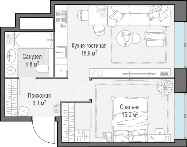 West Garden Москва — планировка 1