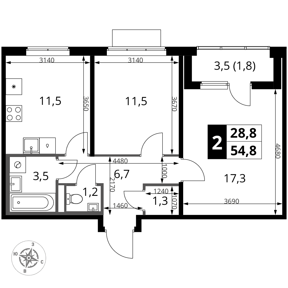 1-й Ясеневский Москва — планировка 2
