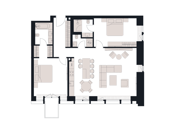 Victory Park Residence Москва — планировка 3