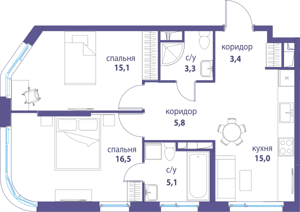 Символ, Независимость Москва — планировка 2