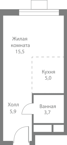 Stellar City Москва — планировка Студия