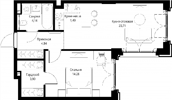 City Bay Москва — планировка 1