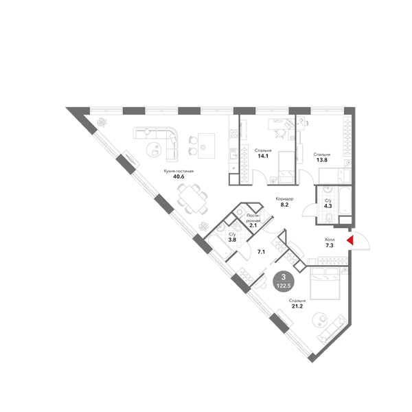 Voxhall Москва — планировка 3