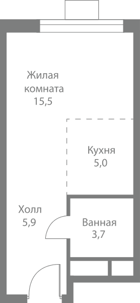 Stellar City Москва — планировка Студия