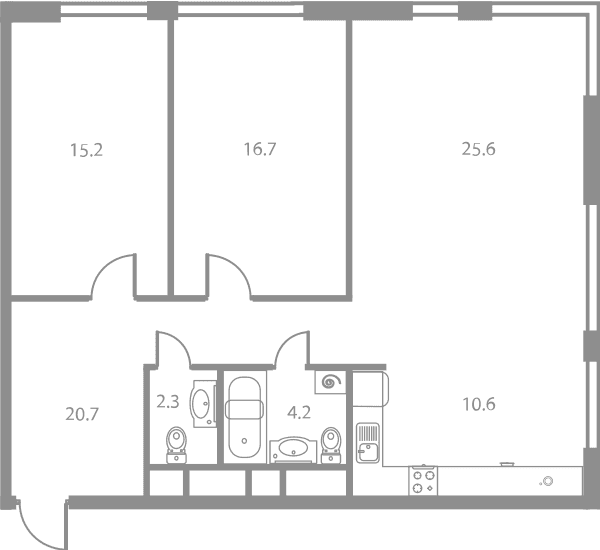 WestTower Москва — планировка 3