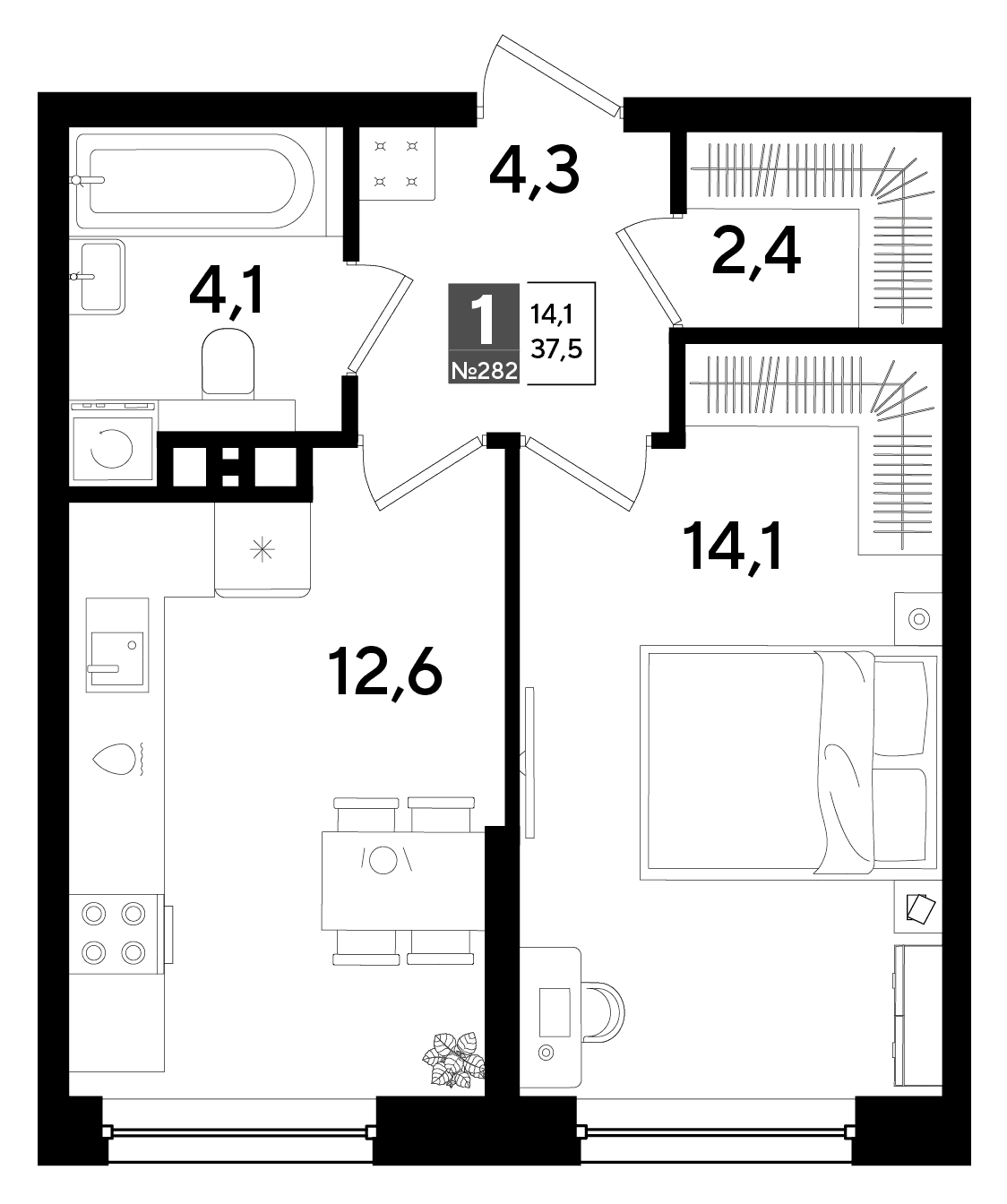 DOGMA PARK Краснодар — планировка 1