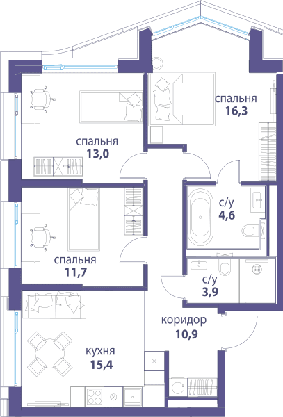 Символ, Вдохновение Москва — планировка 3