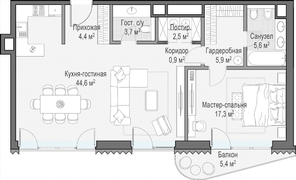 Лаврушинский Москва — планировка 2