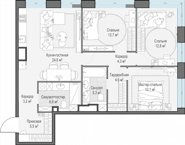 West Garden Москва — планировка 3