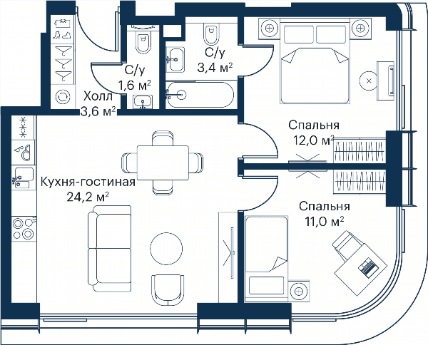 City Bay Москва — планировка 2