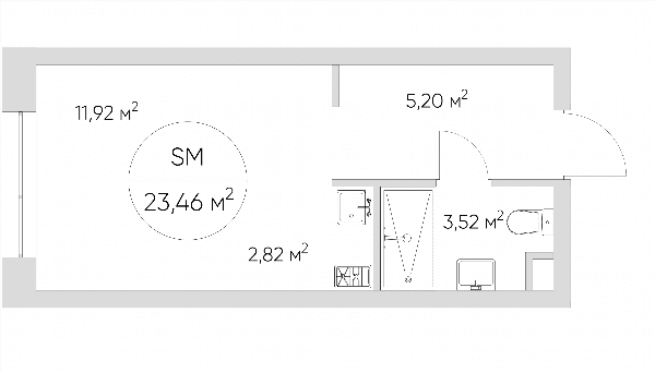 Nice loft Москва — планировка Студия