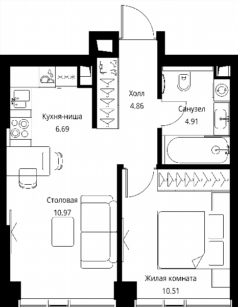 City Bay Москва — планировка 1