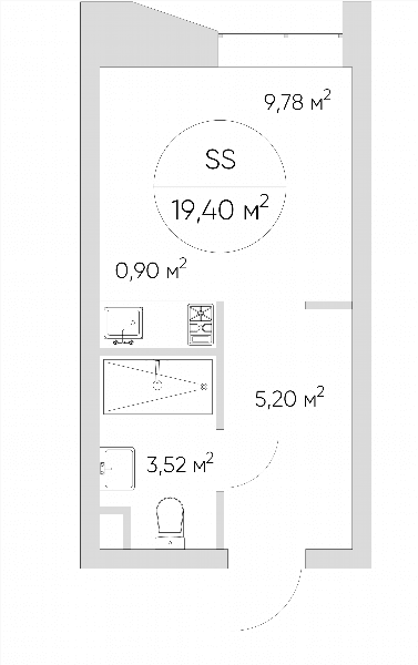 Nice loft Москва — планировка Студия