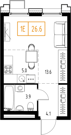 Skolkovo ONE Москва — планировка 1