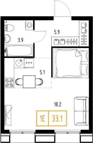 Skolkovo ONE Москва — планировка 1