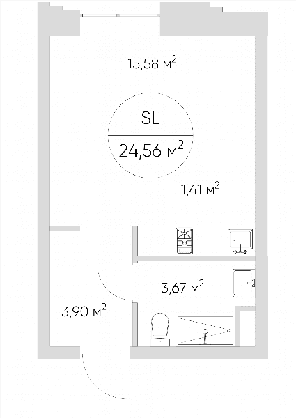 Nice loft Москва — планировка Студия