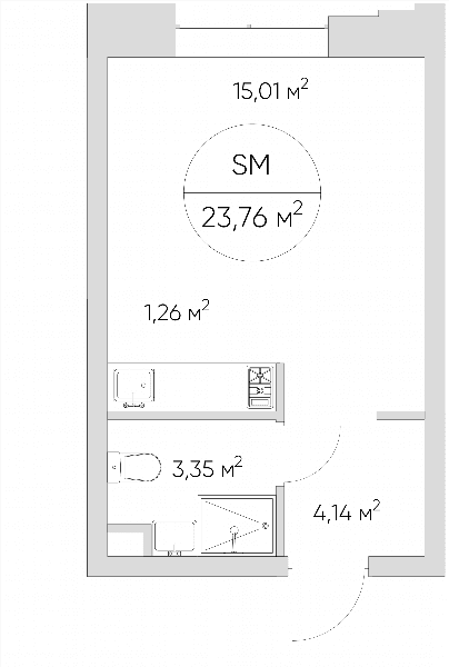 Nice loft Москва — планировка Студия