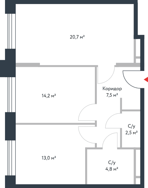 Riverpark Москва — планировка 3