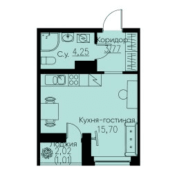 iD Kudrovo Санкт-Петербург — планировка Студия