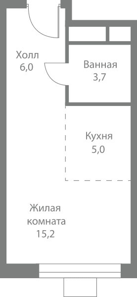 Stellar City Москва — планировка Студия