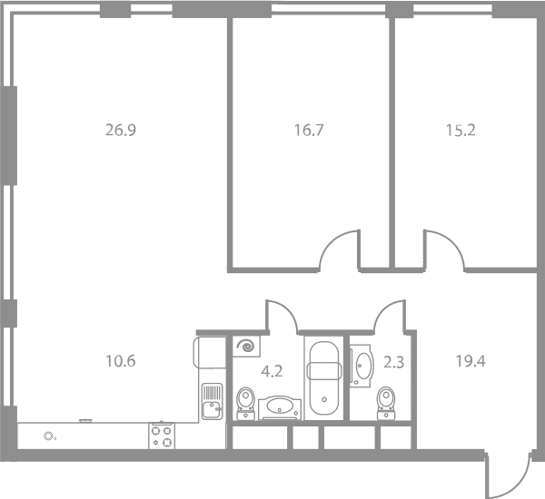 WestTower Москва — планировка 3