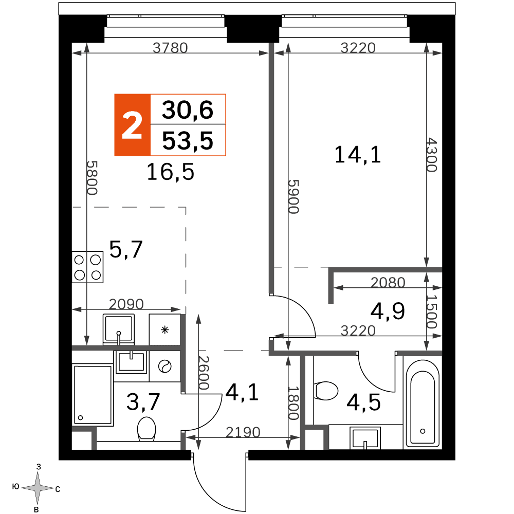 Amber City Москва — планировка 2