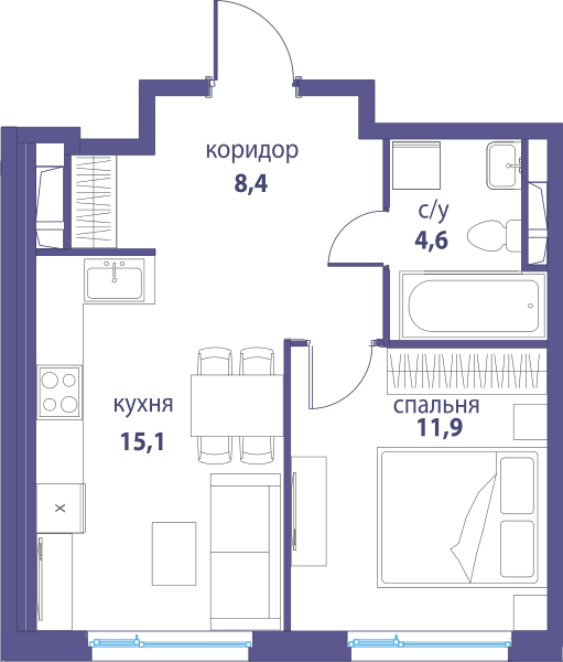 Символ, Независимость Москва — планировка 1