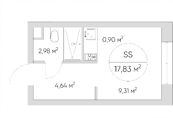 Nice loft Москва — планировка Студия