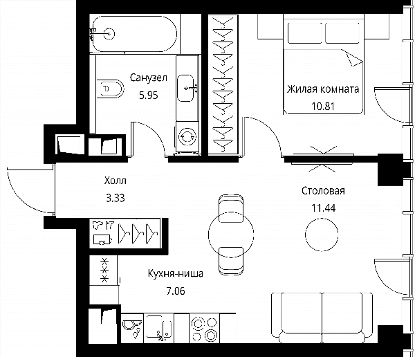 City Bay Москва — планировка 1