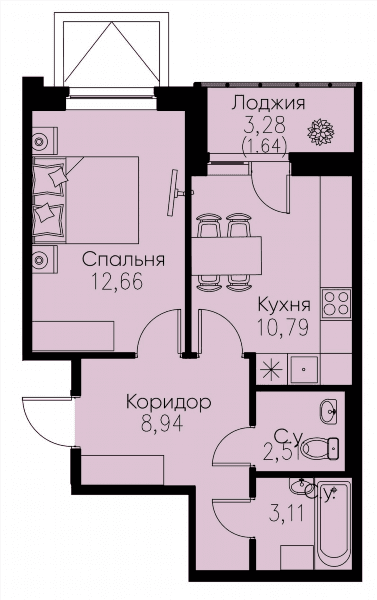 iD Murino II Санкт-Петербург — планировка 1