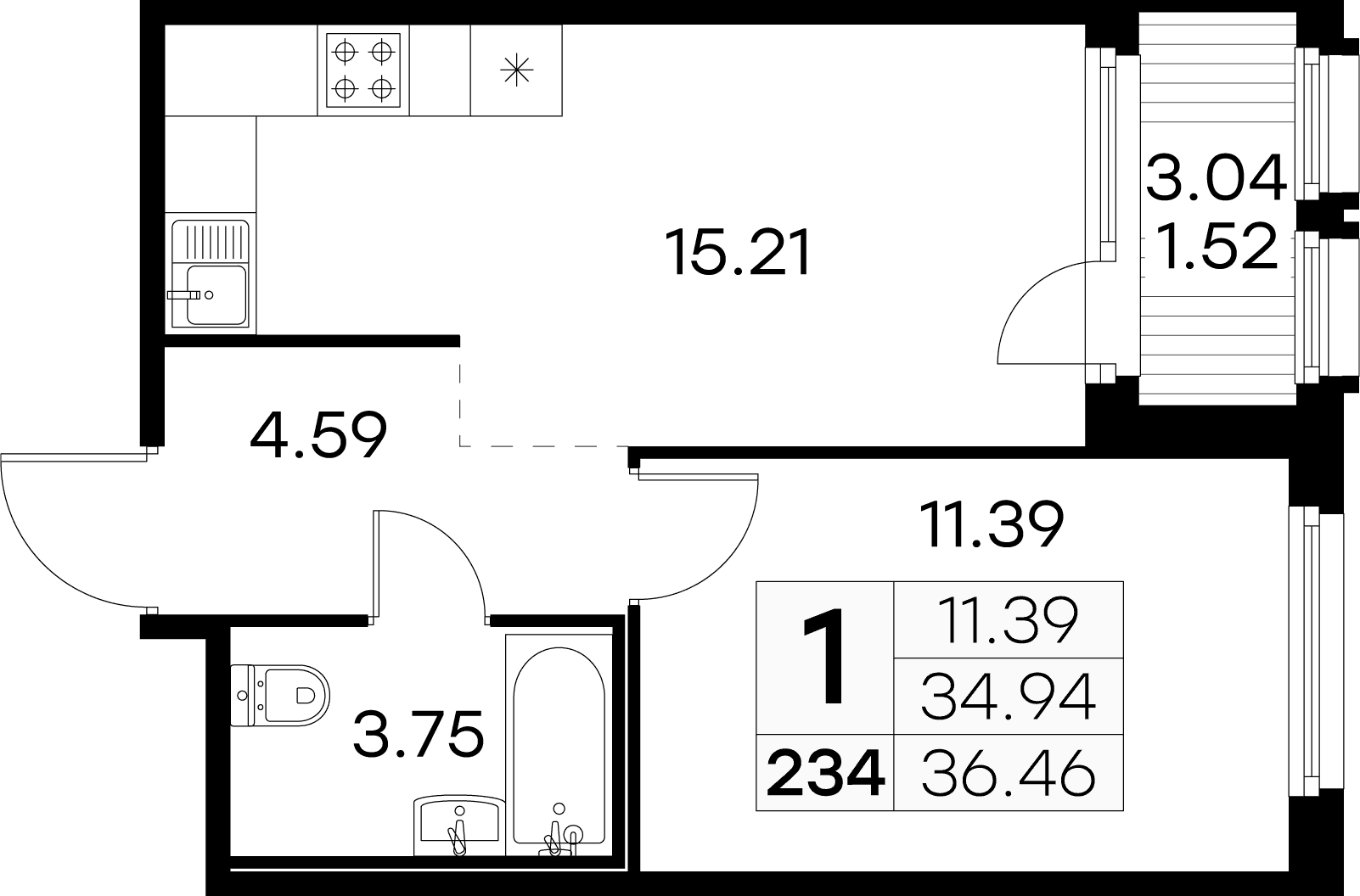 Парголово 2 очередь Санкт-Петербург — планировка 1