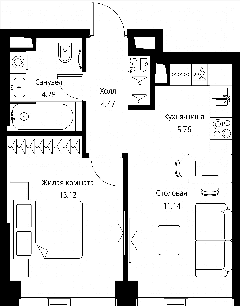 City Bay Москва — планировка 1